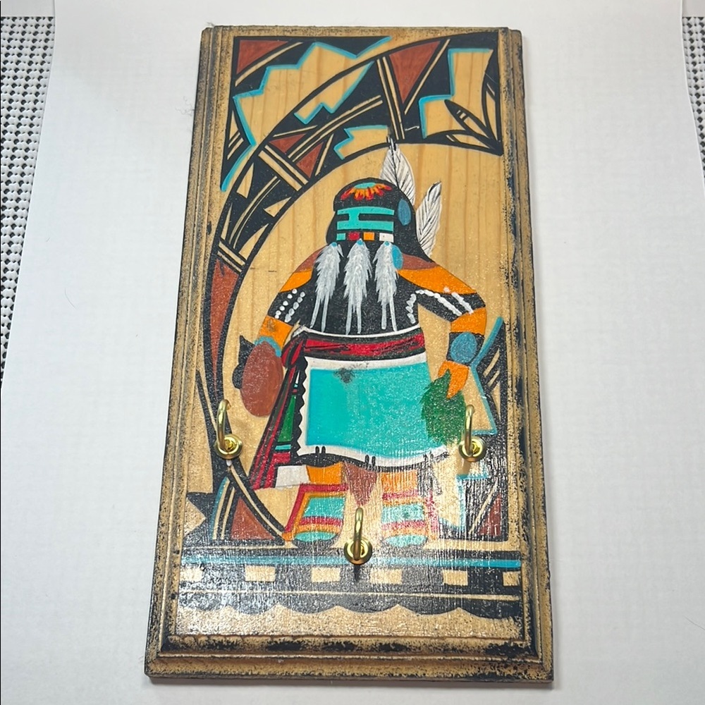 Colorful Native American Art Key Holder